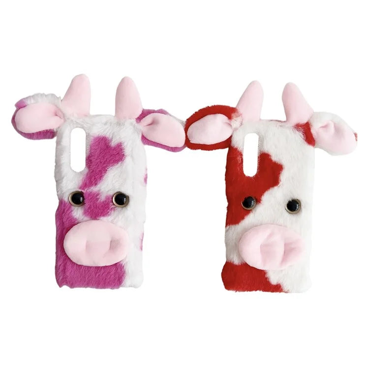 For Sony Xperia 10 V Case Fluffy Cows Ear Soft TPU Slim Phone Case