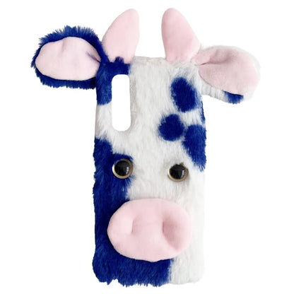 For Sony Xperia 10 V Case Fluffy Cows Ear Soft TPU Slim Phone Case