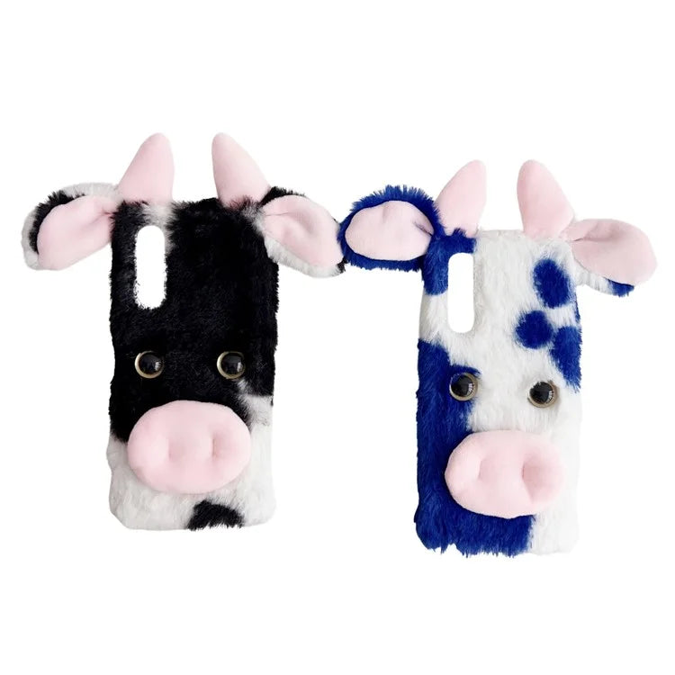 For Sony Xperia 10 V Case Fluffy Cows Ear Soft TPU Slim Phone Case