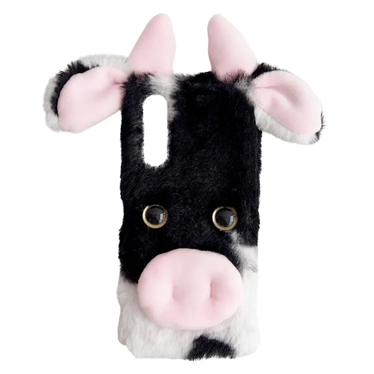 For Sony Xperia 10 V Case Fluffy Cows Ear Soft TPU Slim Phone Case