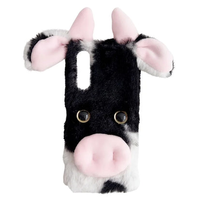 For Sony Xperia 10 V Case Fluffy Cows Ear Soft TPU Slim Phone Case