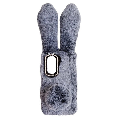 For Asus Zenfone 9 5G Phone Case Bunny Ears Furry Hairball Soft TPU Cover