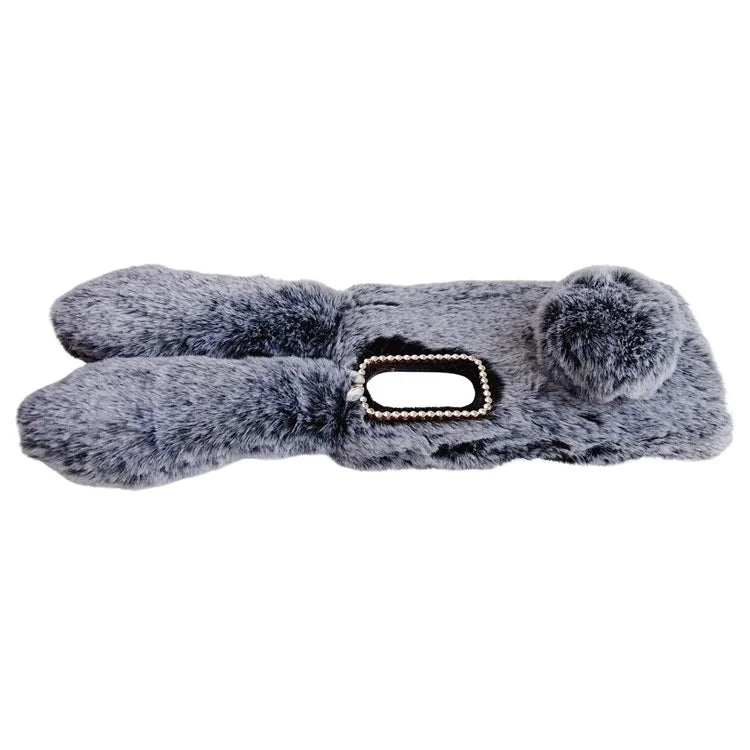 For Asus Zenfone 9 5G Phone Case Bunny Ears Furry Hairball Soft TPU Cover