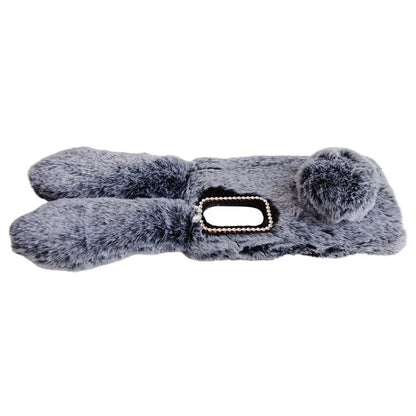 For Asus Zenfone 9 5G Phone Case Bunny Ears Furry Hairball Soft TPU Cover