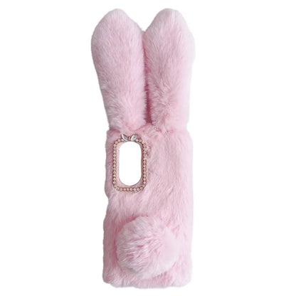 For Asus Zenfone 9 5G Phone Case Bunny Ears Furry Hairball Soft TPU Cover