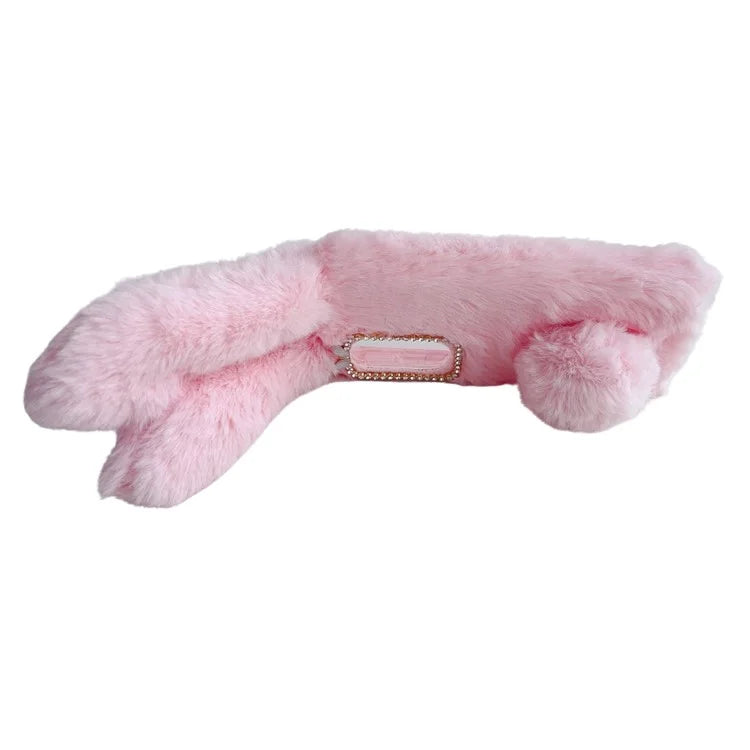 For Asus Zenfone 9 5G Phone Case Bunny Ears Furry Hairball Soft TPU Cover