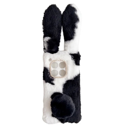 For OnePlus 12 5G Case Fluffy Cows Ear Shockproof Soft TPU Phone Cover
