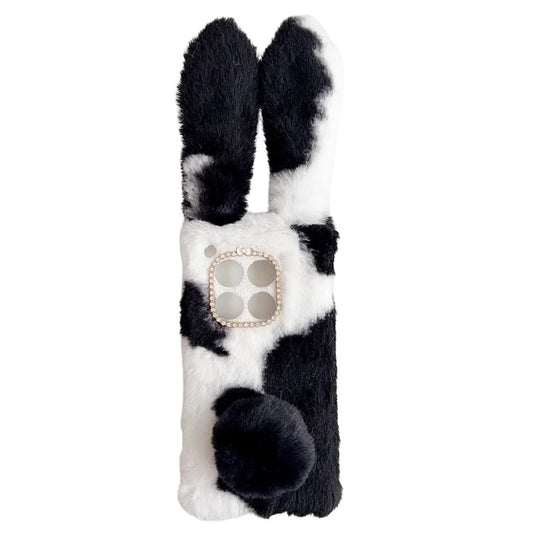 For OnePlus 12 5G Case Fluffy Cows Ear Shockproof Soft TPU Phone Cover
