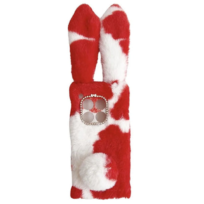 For OnePlus 12 5G Case Fluffy Cows Ear Shockproof Soft TPU Phone Cover
