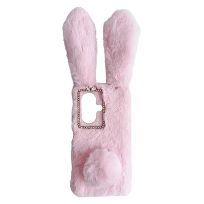 For OnePlus Nord CE3 5G Case Flexible TPU Bunny Ears Furry Hairball Phone Cover