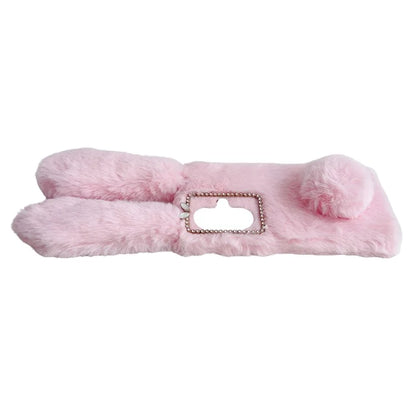 For OnePlus Nord CE3 5G Case Flexible TPU Bunny Ears Furry Hairball Phone Cover