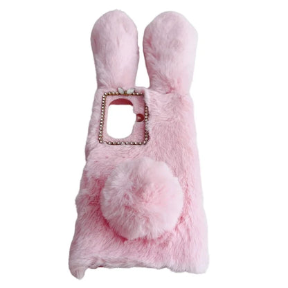 For OnePlus Nord CE3 5G Case Flexible TPU Bunny Ears Furry Hairball Phone Cover
