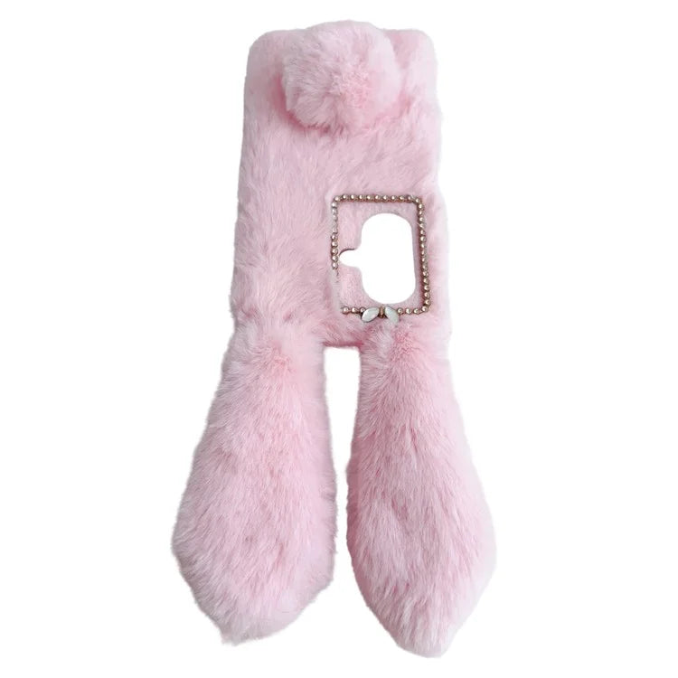 For OnePlus Nord CE3 5G Case Flexible TPU Bunny Ears Furry Hairball Phone Cover