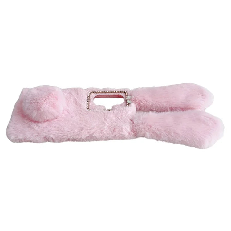 For OnePlus Nord CE3 5G Case Flexible TPU Bunny Ears Furry Hairball Phone Cover