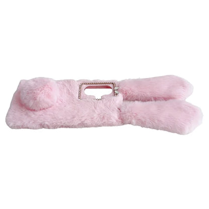 For OnePlus Nord CE3 5G Case Flexible TPU Bunny Ears Furry Hairball Phone Cover