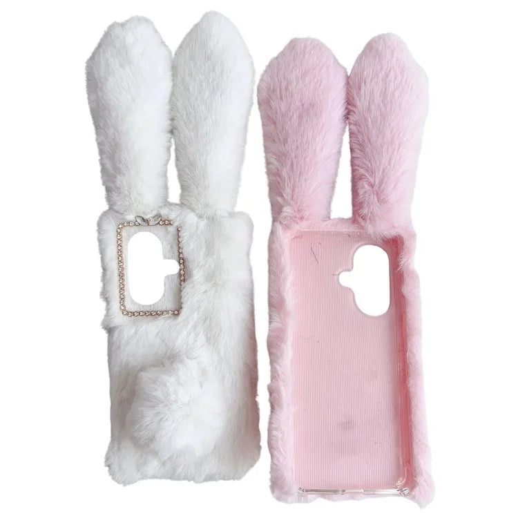 For OnePlus Nord CE3 5G Case Flexible TPU Bunny Ears Furry Hairball Phone Cover