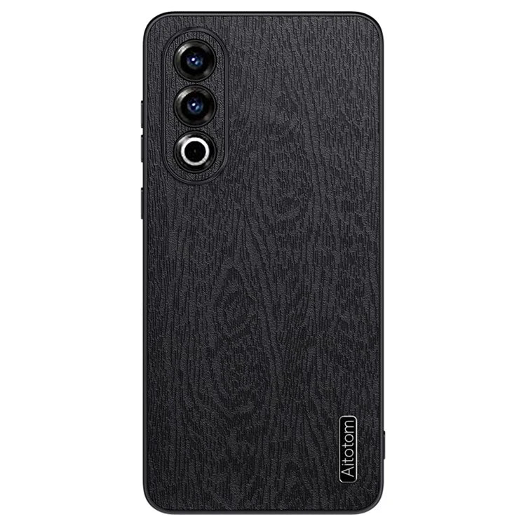 For OnePlus Ace 3V 5G Case Wood Texture Anti-scratch Leather+PC+TPU Back Cover