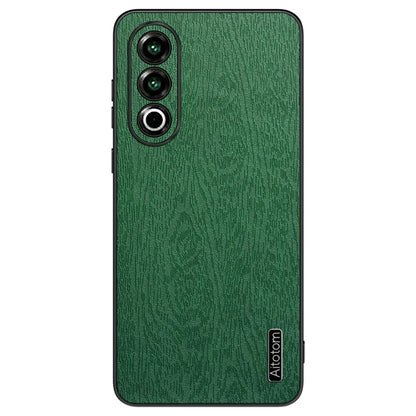 For OnePlus Ace 3V 5G Case Wood Texture Anti-scratch Leather+PC+TPU Back Cover