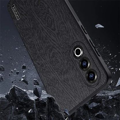 For OnePlus Ace 3V 5G Case Wood Texture Anti-scratch Leather+PC+TPU Back Cover