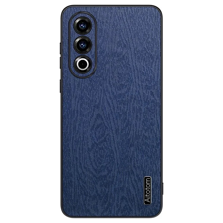 For OnePlus Ace 3V 5G Case Wood Texture Anti-scratch Leather+PC+TPU Back Cover