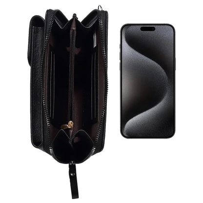 Crossbody Bag for 7.2-inch Phones and Below PU Leather Phone Shoulder Pouch