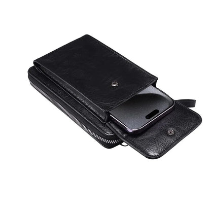Crossbody Bag for 7.2-inch Phones and Below PU Leather Phone Shoulder Pouch