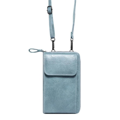 Crossbody Bag for 7.2-inch Phones and Below PU Leather Phone Shoulder Pouch