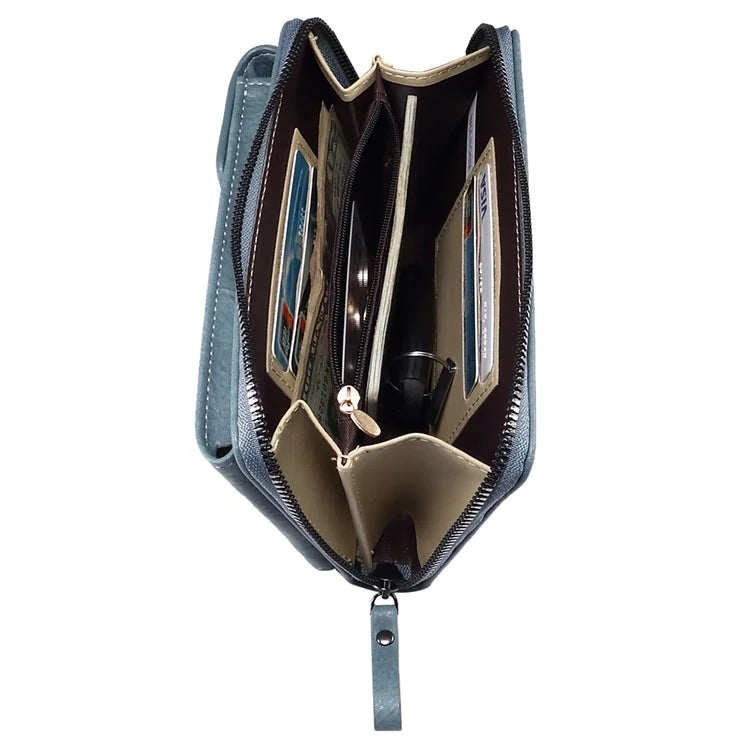 Crossbody Bag for 7.2-inch Phones and Below PU Leather Phone Shoulder Pouch