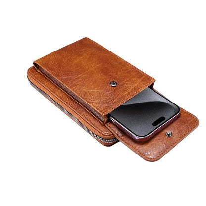 Crossbody Bag for 7.2-inch Phones and Below PU Leather Phone Shoulder Pouch