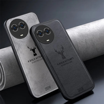 For Realme C67 5G Case PU Leather+PC+TPU Phone Cover with Deer Pattern