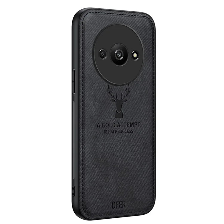 For Xiaomi Redmi A3 Case Deer Pattern PU Leather Coated PC+TPU Phone Back Cover