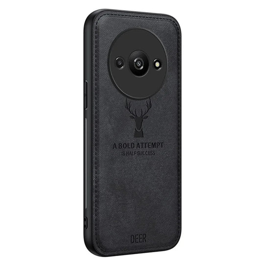 For Xiaomi Redmi A3 Case Deer Pattern PU Leather Coated PC+TPU Phone Back Cover