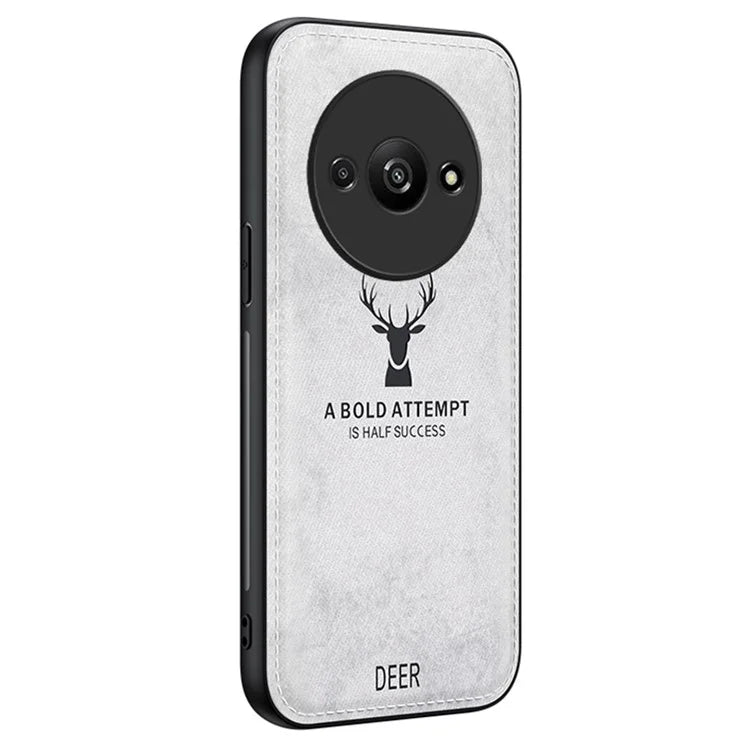 For Xiaomi Redmi A3 Case Deer Pattern PU Leather Coated PC+TPU Phone Back Cover