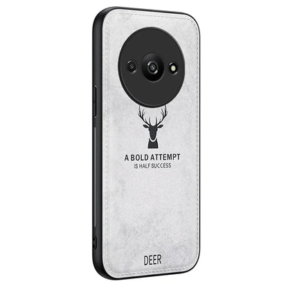 For Xiaomi Redmi A3 Case Deer Pattern PU Leather Coated PC+TPU Phone Back Cover