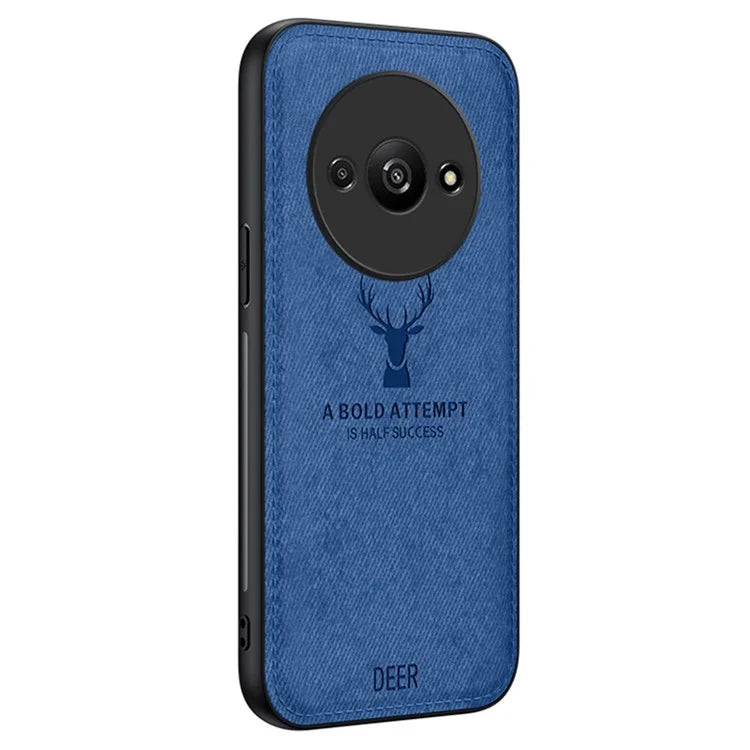 For Xiaomi Redmi A3 Case Deer Pattern PU Leather Coated PC+TPU Phone Back Cover