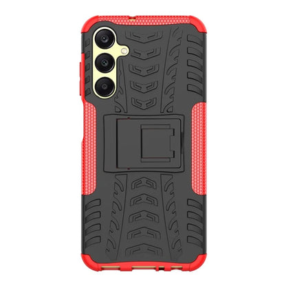 For Samsung Galaxy A25 5G (Global) (161.0 x 76.5 x 8.3mm) Case PC+TPU 2-in-1 Tire Texture Cover with Kickstand