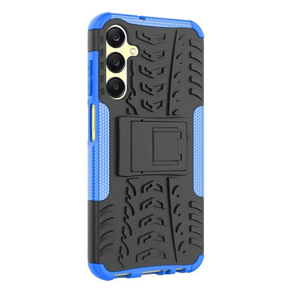 For Samsung Galaxy A25 5G (Global) (161.0 x 76.5 x 8.3mm) Case PC+TPU 2-in-1 Tire Texture Cover with Kickstand