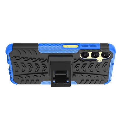 For Samsung Galaxy A25 5G (Global) (161.0 x 76.5 x 8.3mm) Case PC+TPU 2-in-1 Tire Texture Cover with Kickstand