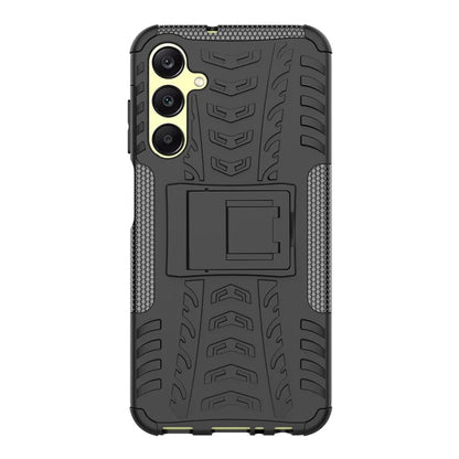 For Samsung Galaxy A25 5G (Global) (161.0 x 76.5 x 8.3mm) Case PC+TPU 2-in-1 Tire Texture Cover with Kickstand