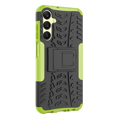 For Samsung Galaxy A25 5G (Global) (161.0 x 76.5 x 8.3mm) Case PC+TPU 2-in-1 Tire Texture Cover with Kickstand