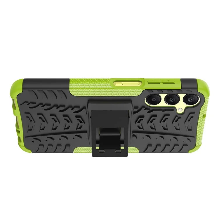 For Samsung Galaxy A25 5G (Global) (161.0 x 76.5 x 8.3mm) Case PC+TPU 2-in-1 Tire Texture Cover with Kickstand