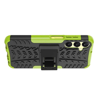 For Samsung Galaxy A25 5G (Global) (161.0 x 76.5 x 8.3mm) Case PC+TPU 2-in-1 Tire Texture Cover with Kickstand