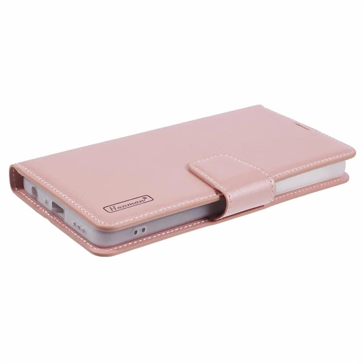 HANMAN Mill Series For Oppo Reno11 5G (Global) Magnetic Case PU Leather Phone Cover with Foldable Stand Gold