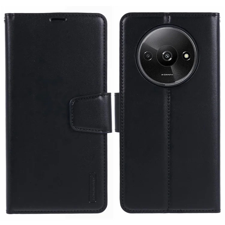 HANMAN Mill Series For Xiaomi Redmi A3 / Poco C61 4G Case PU Leather Wallet Phone Cover