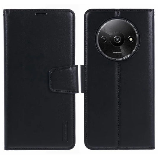 HANMAN Mill Series For Xiaomi Redmi A3 / Poco C61 4G Case PU Leather Wallet Phone Cover