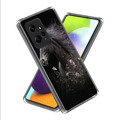 For Xiaomi Redmi Note 12 4G Case Pattern Design Slim Thin Flexible TPU Phone Cover and Flower