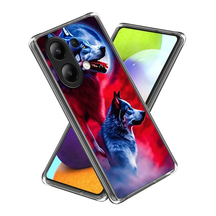 For Xiaomi Redmi Note 13 4G Case Soft TPU Shockproof Pattern Printing Phone Cover