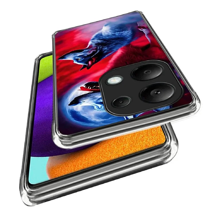 For Xiaomi Redmi Note 13 Pro 4G / Poco M6 Pro 4G Case Pattern Slim Design TPU Phone Cover