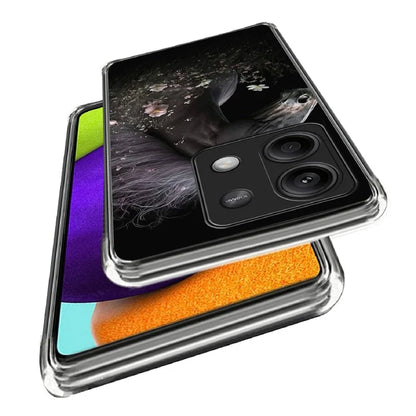 For Xiaomi Redmi Note 13 5G Case Pattern Printing Soft TPU Protective Phone Cover and Flower