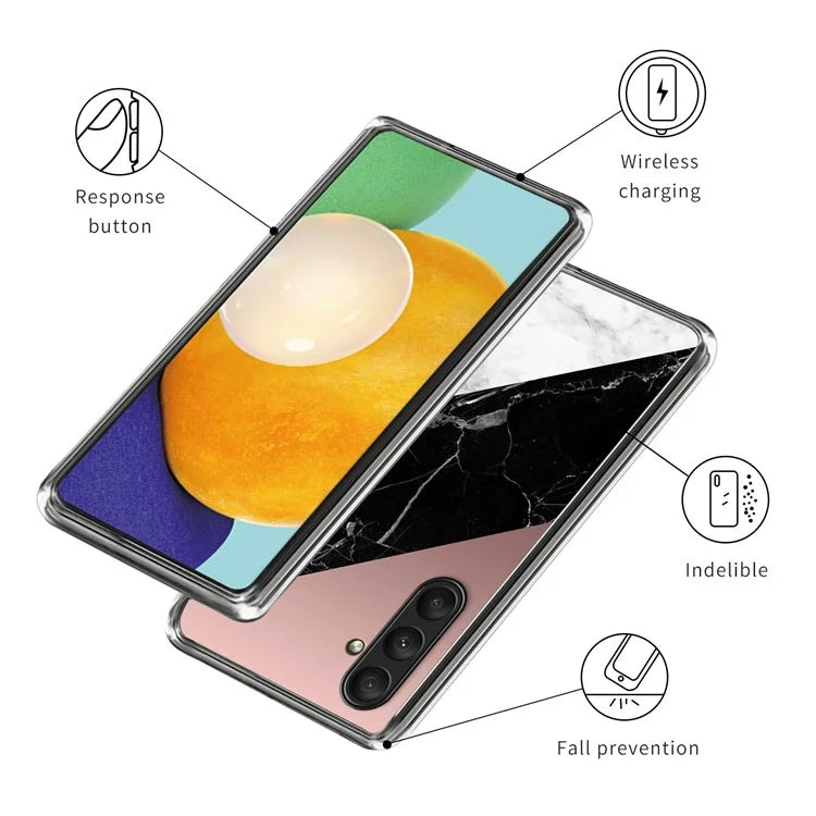 For Samsung Galaxy A24 4G (162.1 x 77.6 x 8.3mm) Case Pattern Printing Slim TPU Phone Cover